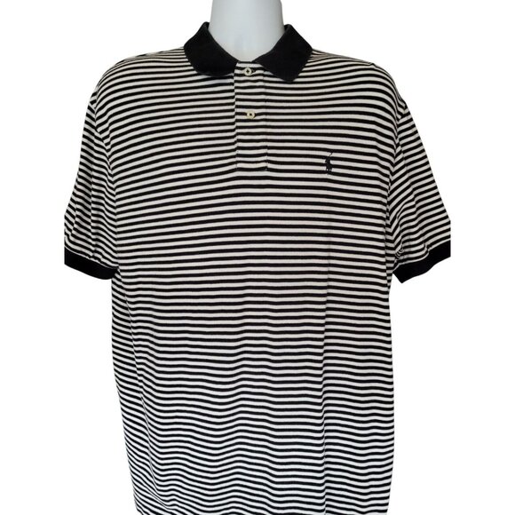 Ralph Lauren Other - VTG Polo Ralph Lauren Shirt Men's Size XL Black Stripe S/S 90s Y2K Preppy